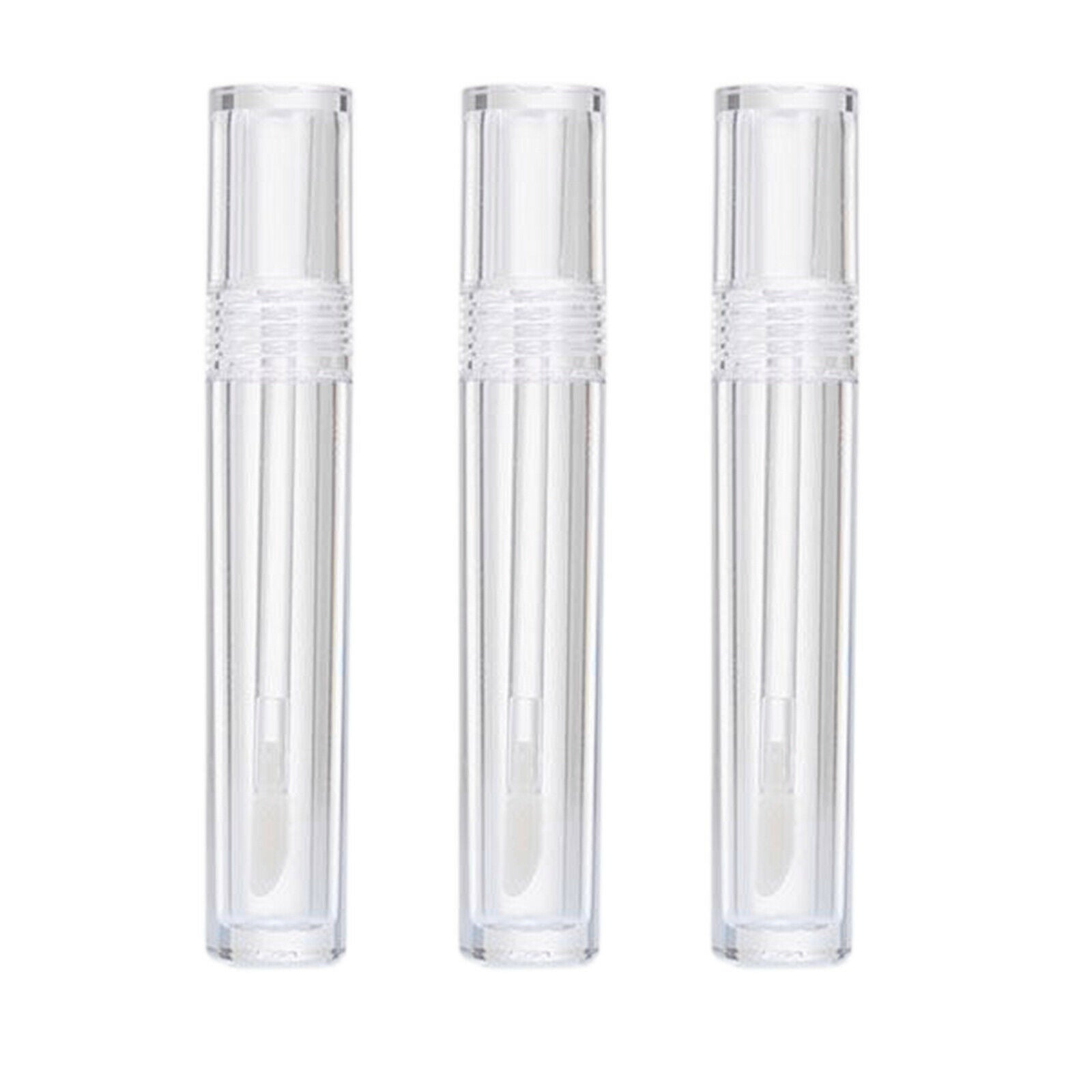3 Pcs 5ml Empty Clear Lip Gloss Tubes Bottle Makeup Containers Refillable