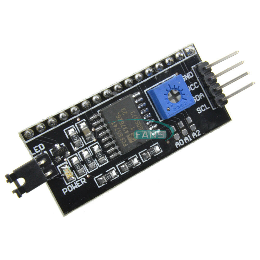 IIC/I2C/TWI/SPI interface Board Module +1602 16x2 LCD Yellow Display HD44780