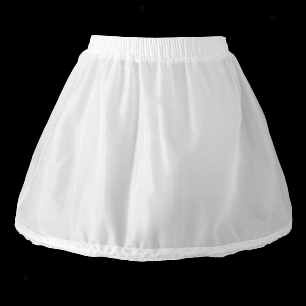 2Pcs Single Hoop Puffy Tulle Petticoat Princess Elastic Chiffon Underskirt
