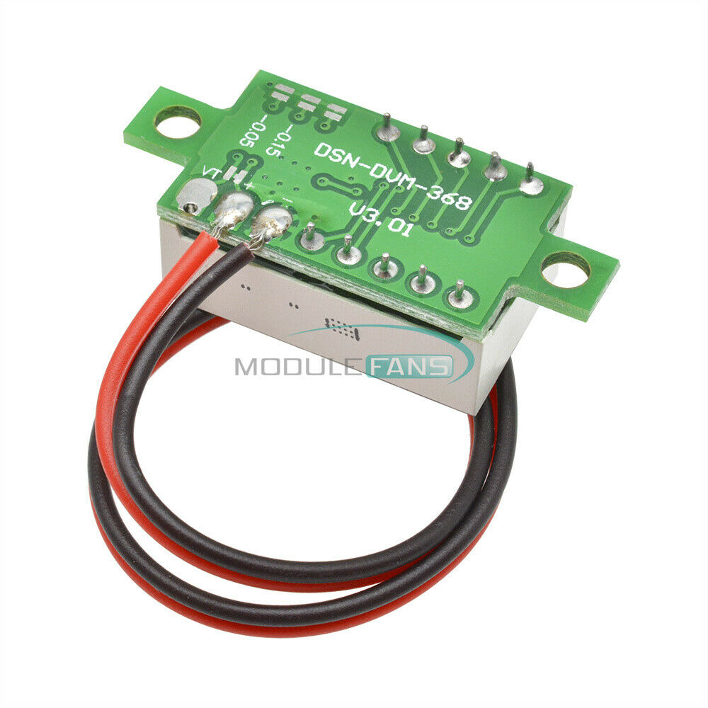 Red Mini LED Panel Voltage Meter 3-Digital Adjustment Voltmeter DC 4V - 30 V