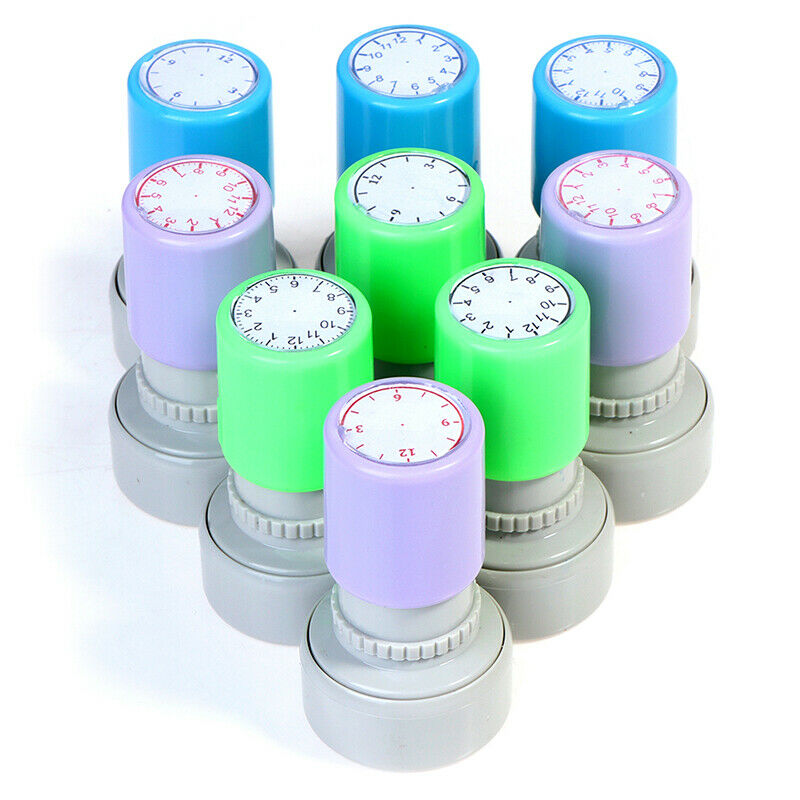 1pc Learning Recognition Teacher Teaching Seal Clock Dial Stamps Se.l8