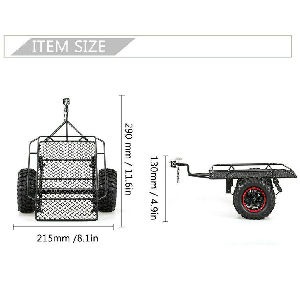 RC Rock Crawler Trailer for HSP Redcat Axial SCX10 D90 HPI RC Crawler