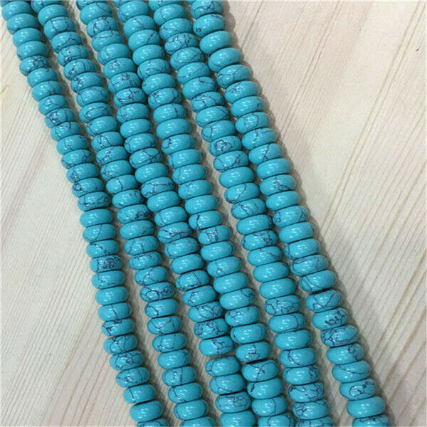 1 Strand/67Pcs 10x6mm Green Turquoise Rondelle Abacus Spacer Beads 15.5" HH346