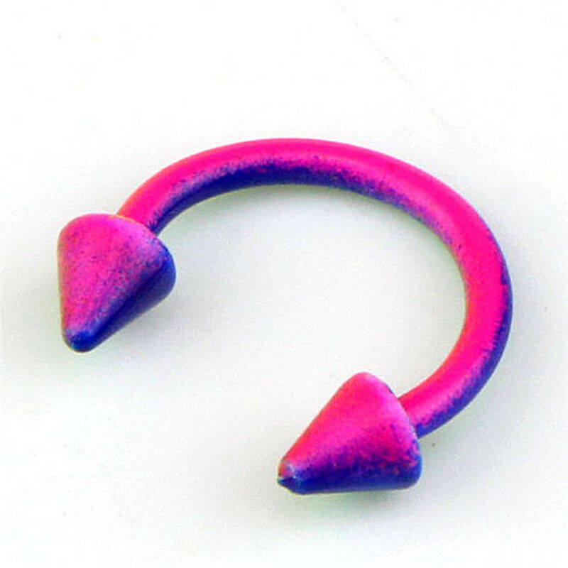10X Stainless Steel Horseshoe Bar Lip Nose Septum Ear Ring Stud Piercing Wome Rf