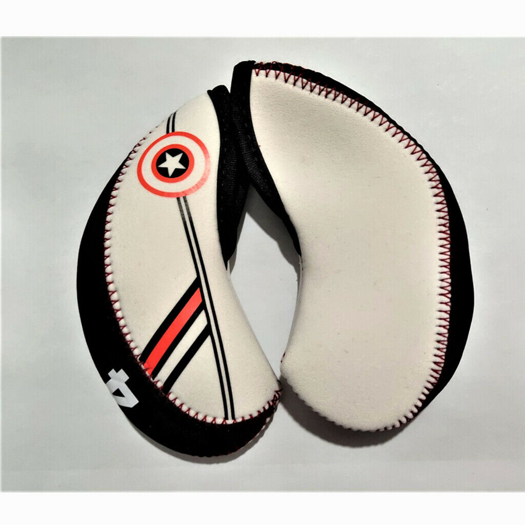 10pcs Golf Iron Club Head Cover Neoprene Irons Headcover Protector Accessory