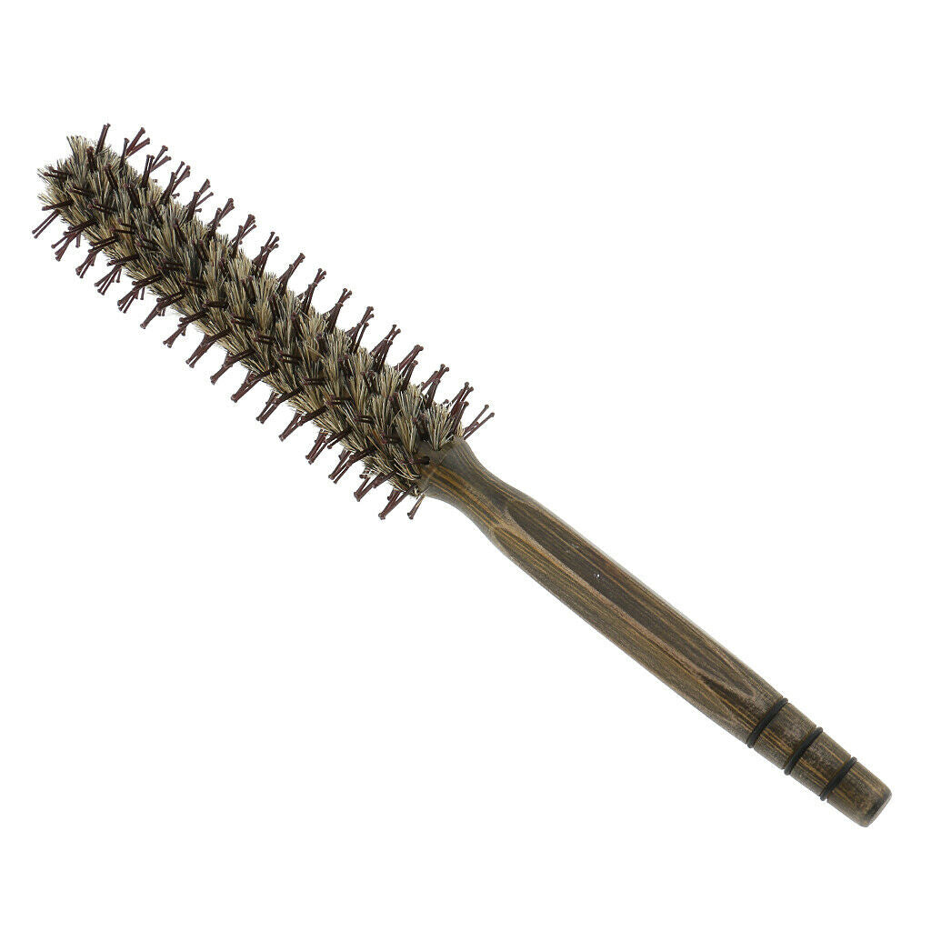 Hair Brush Round Curling Roller with Anti-static Wooden Handle