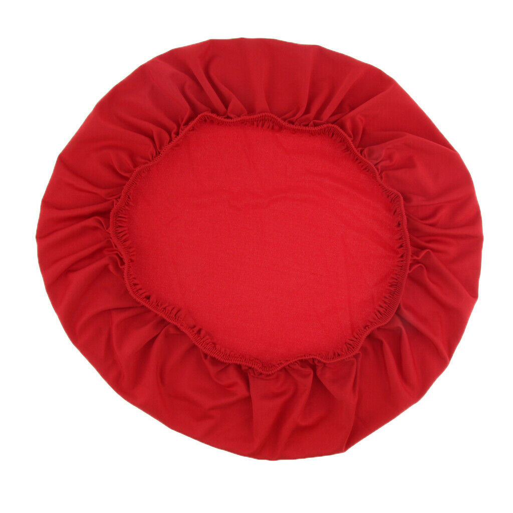 3Pcs Red Dustproof Round Square Chair Seat Covers Kitchen Chair Seat Cushion