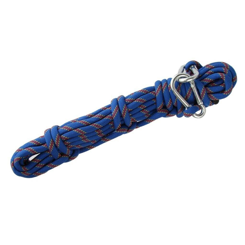 10mx10mm Outdoor Rock Climbing Rope   Rappelling Safety Rope Cord Blue