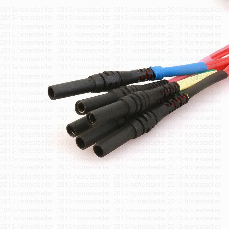 4pcs Hantek HT306 6 Channel 6 Way Universal Breakout Leads for Oscilliscope NEW
