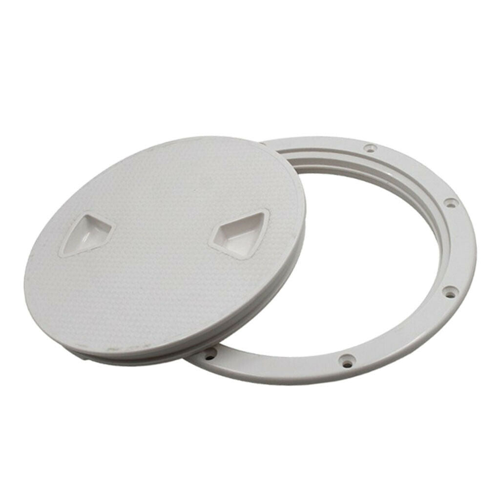 ABS White Boat Detachable Non Slip 8" Deck Inspection Hatch Plate For Marine