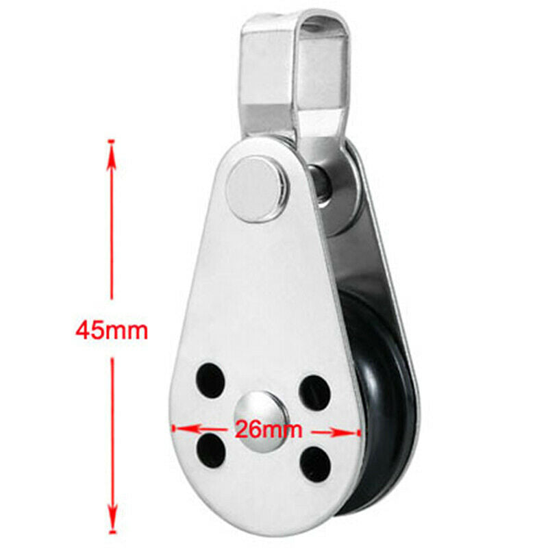 1Pc Stainless Steel 316 Pulley Block Rope Runner Kayak Boat  Anchor Troll Tt
