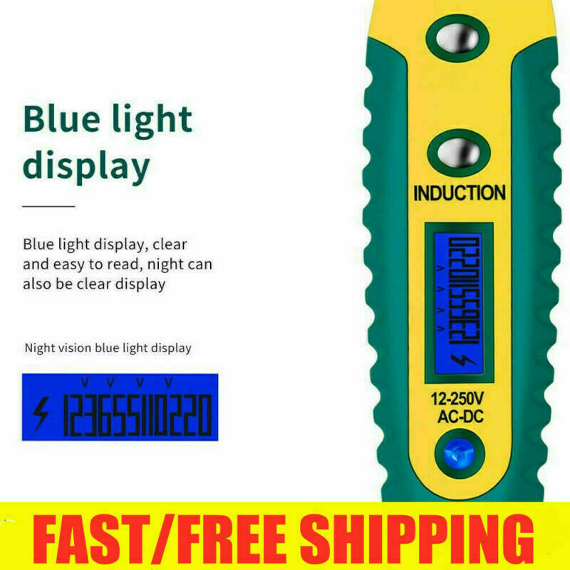 AC/DC Non-Contact LCD Electric Test Pen Voltage Digital Detector Tester X1