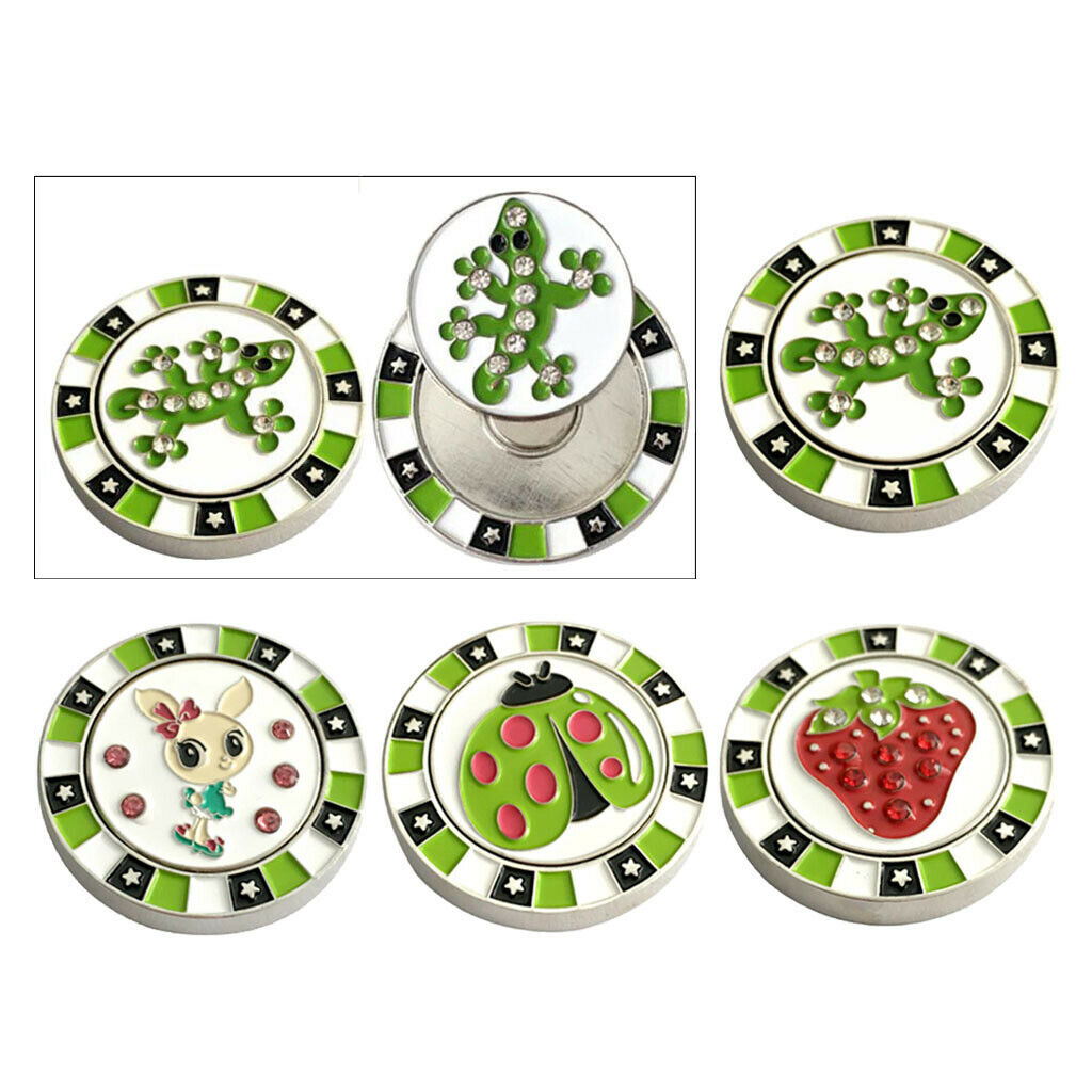 Golf Ball Markers with Magnetic Hat Clips Value for Men Women Children Golfer,