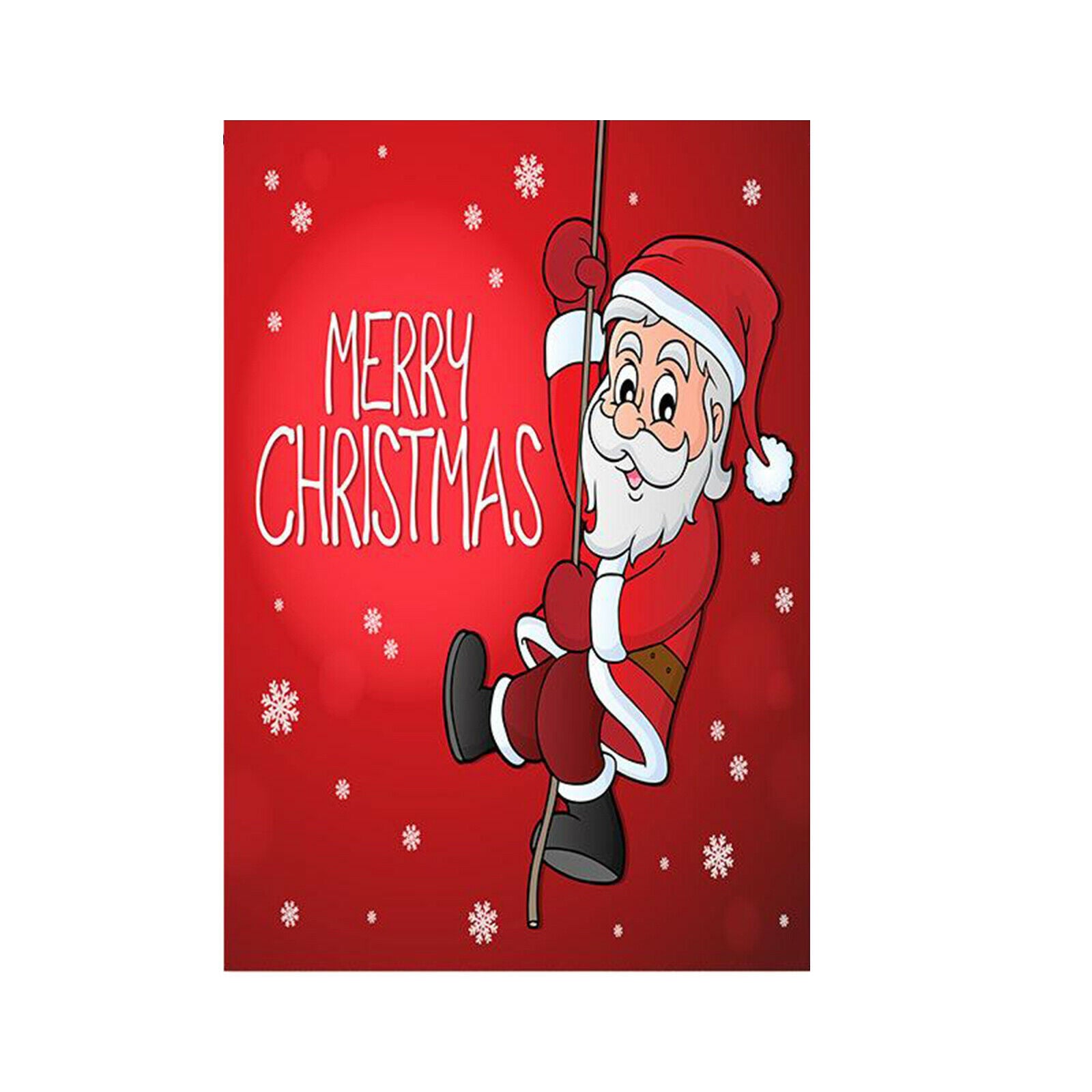 Outside Garden Yard Lawn Banner Flag Christmas Santa Flag Swing Santa