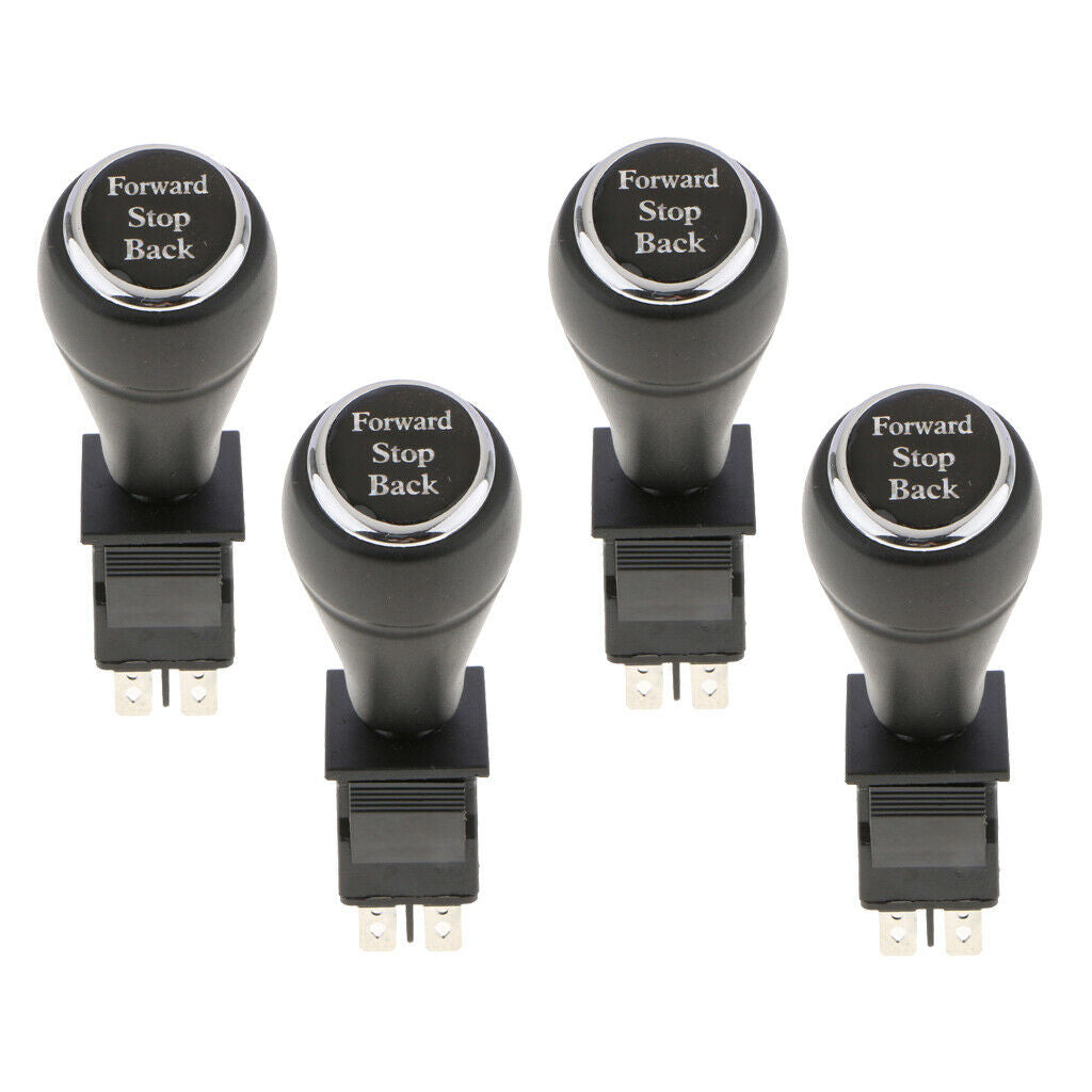 4Pieces Durable Toddlers Ride Car Push Rod Joystick Switch 3Mode DIY Black