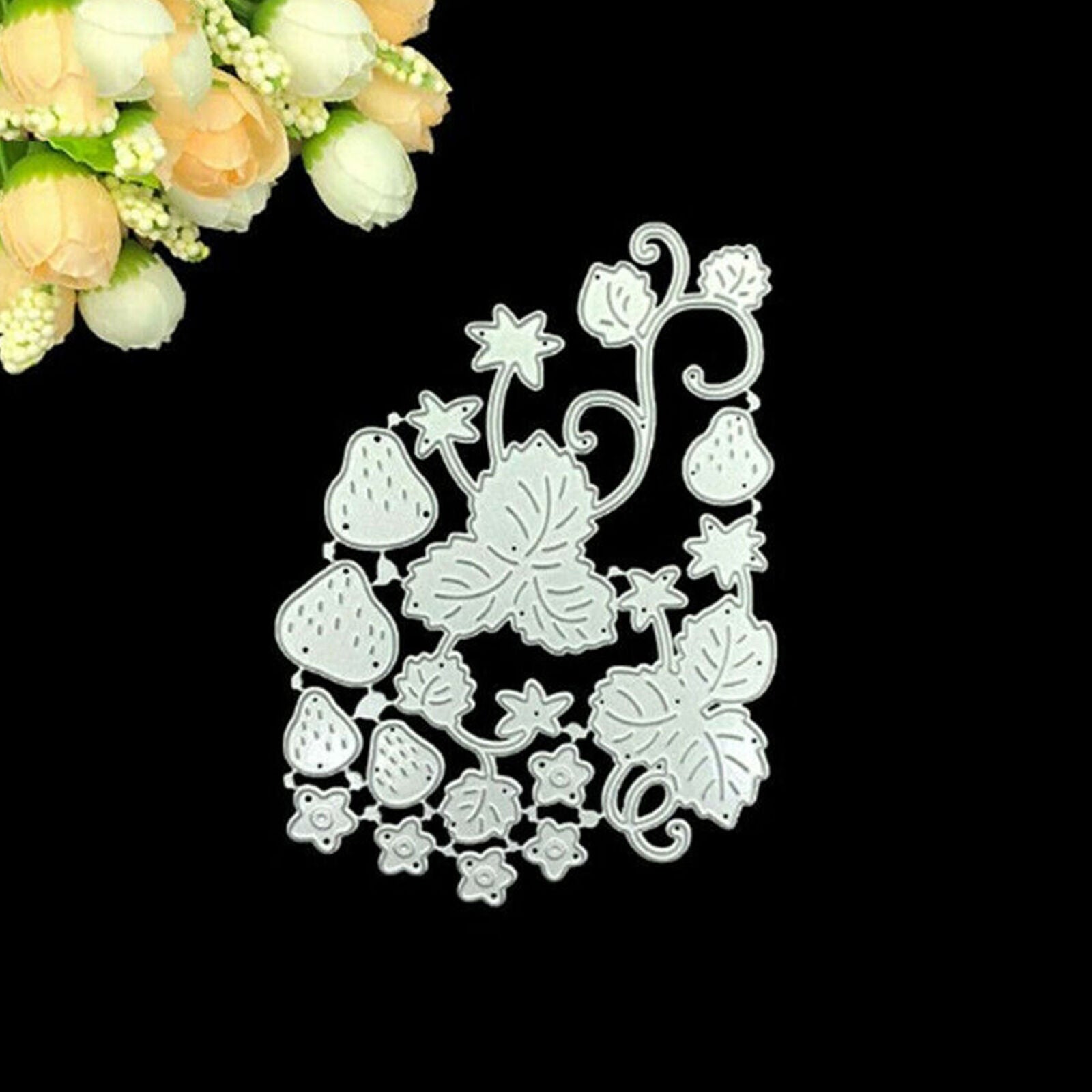 Stamping Template Strawberry Mould Vine Christmas Wedding Birthday Easter Card