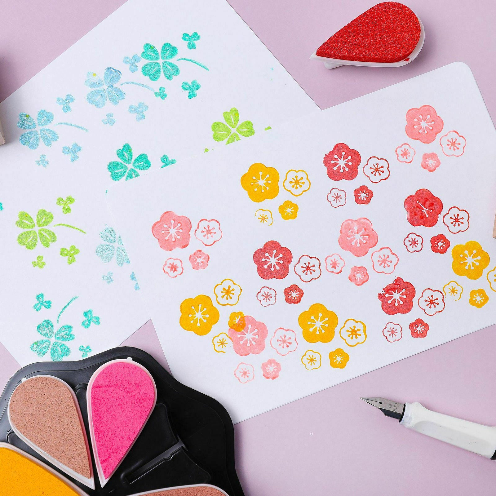 Water Drop Shape Colored Ink Pad Card Making Metallic Creative Non Toxic DIY