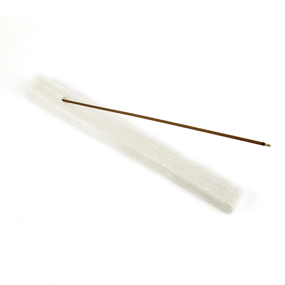 7.5" Selenite Incense Holder With Palo Santo Incense Sticks Cleanse Recharge