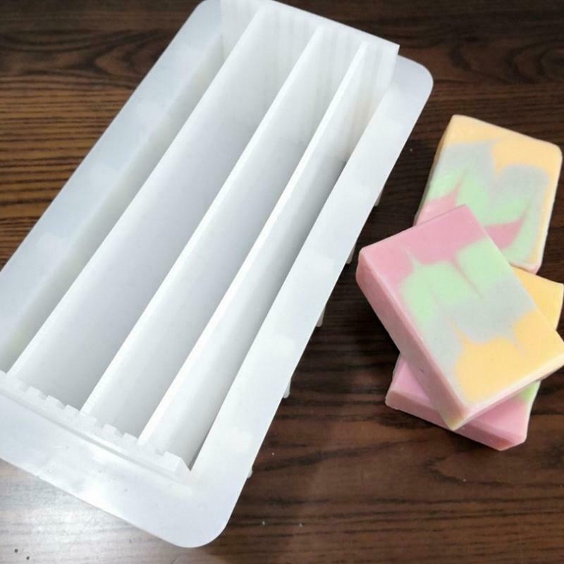 DIY Loaf Toast Molds Silicone Soap Mold Handmade Divider Mould Rectangular