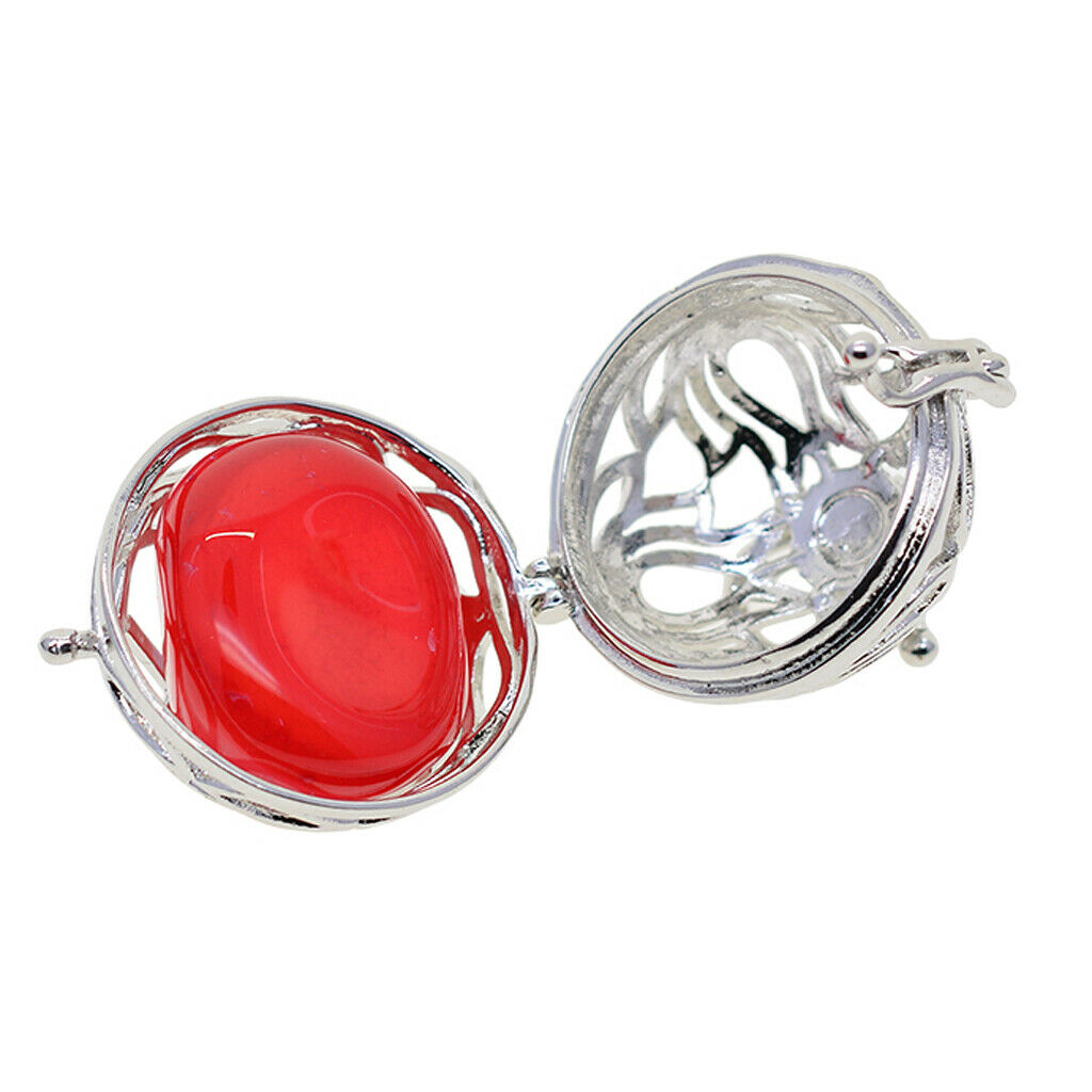 Water Lily Flower Beads Cage Pendant Locket Charm for DIY Necklace Pendant