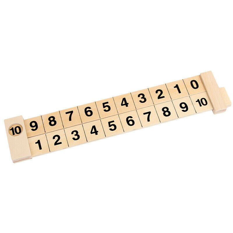 Wooden Math Arithmetic 1-10 Addition Subtract Learning Ruler Kids Education  TL