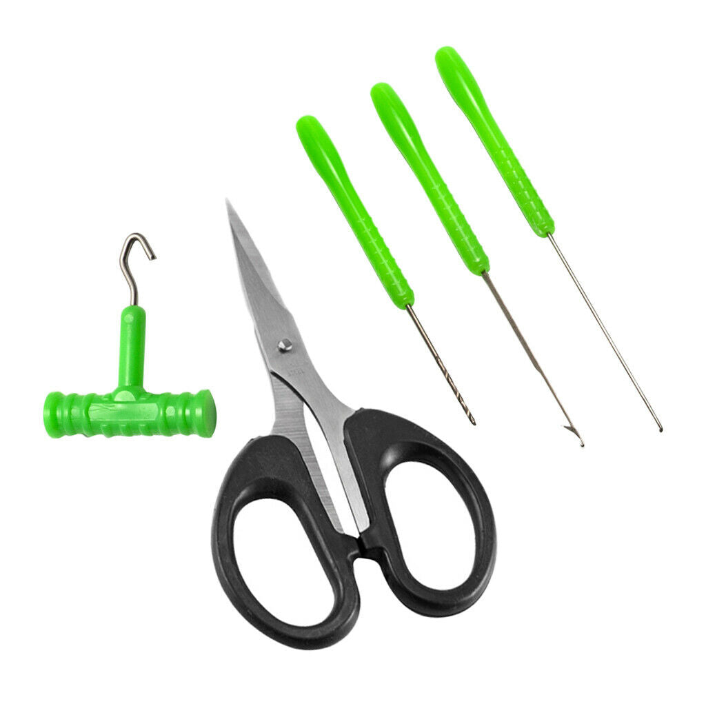 5PCS Fishing Rigging Needles Carp Fishing Lures Rig Tools Set Scissors