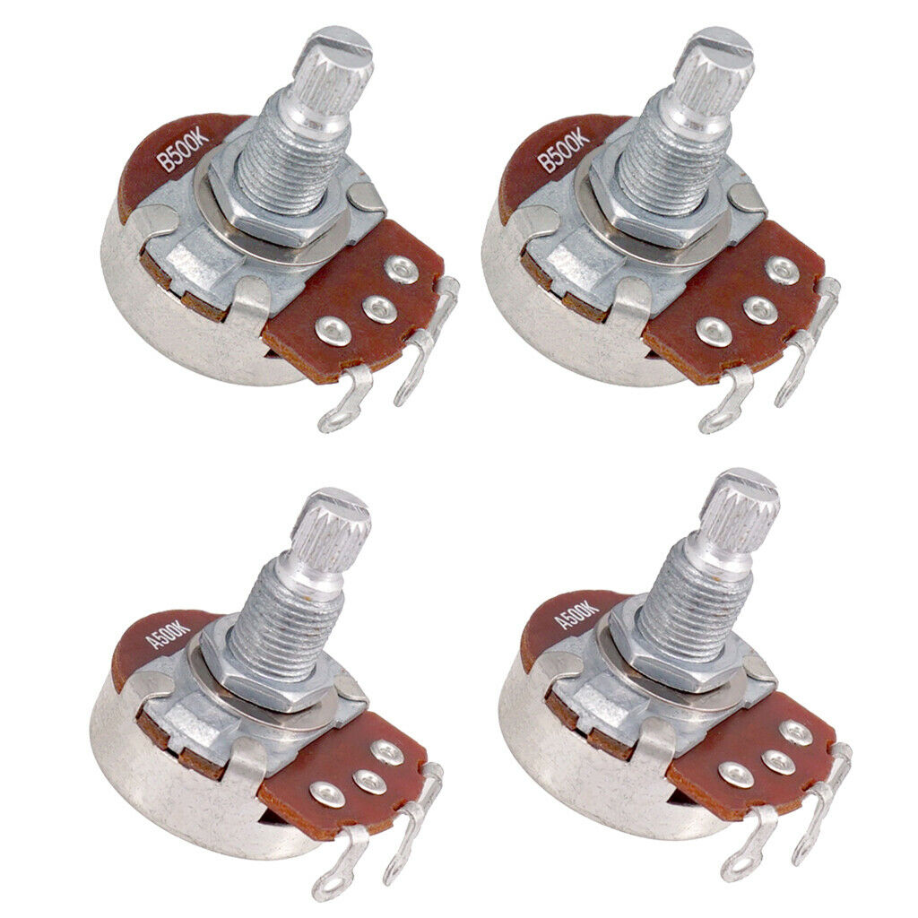 A500K B500K -OHM AUDIO TONE CONTROL 18mm LONG SHAFT GUITAR POTENTIOMETER POT
