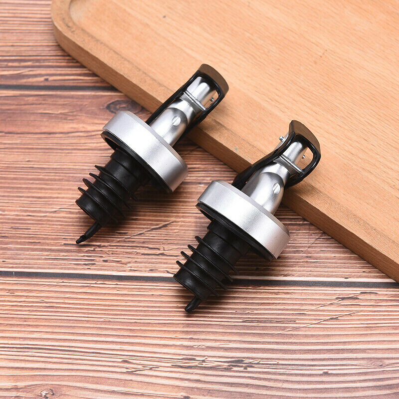 2Pcs Leak Proof  Bottle Stopper Bottle Cap Wine Oil Pourer Spout DispenserL Rf