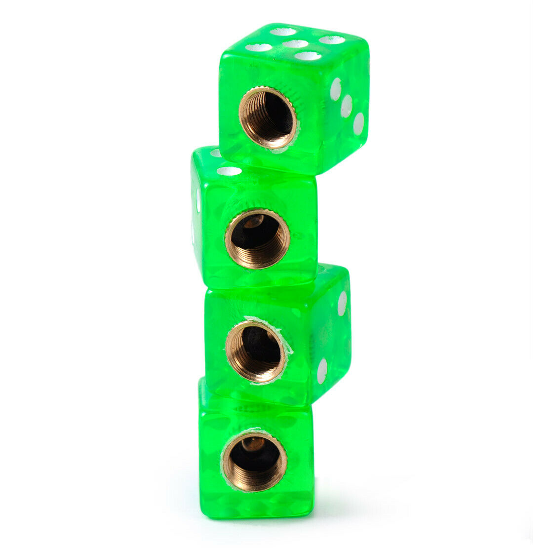 4Pcs Green Dice Tyre Wheel Rim Tire Air Valve Stem Dust Cap Cover Car Motor An