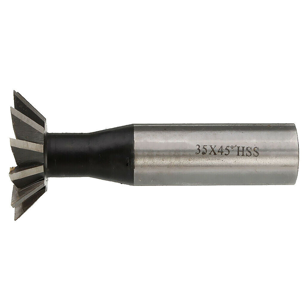 35mm Dia x 45 Degree Straight Shank HSS Dovetail Milling Cutter Tool
