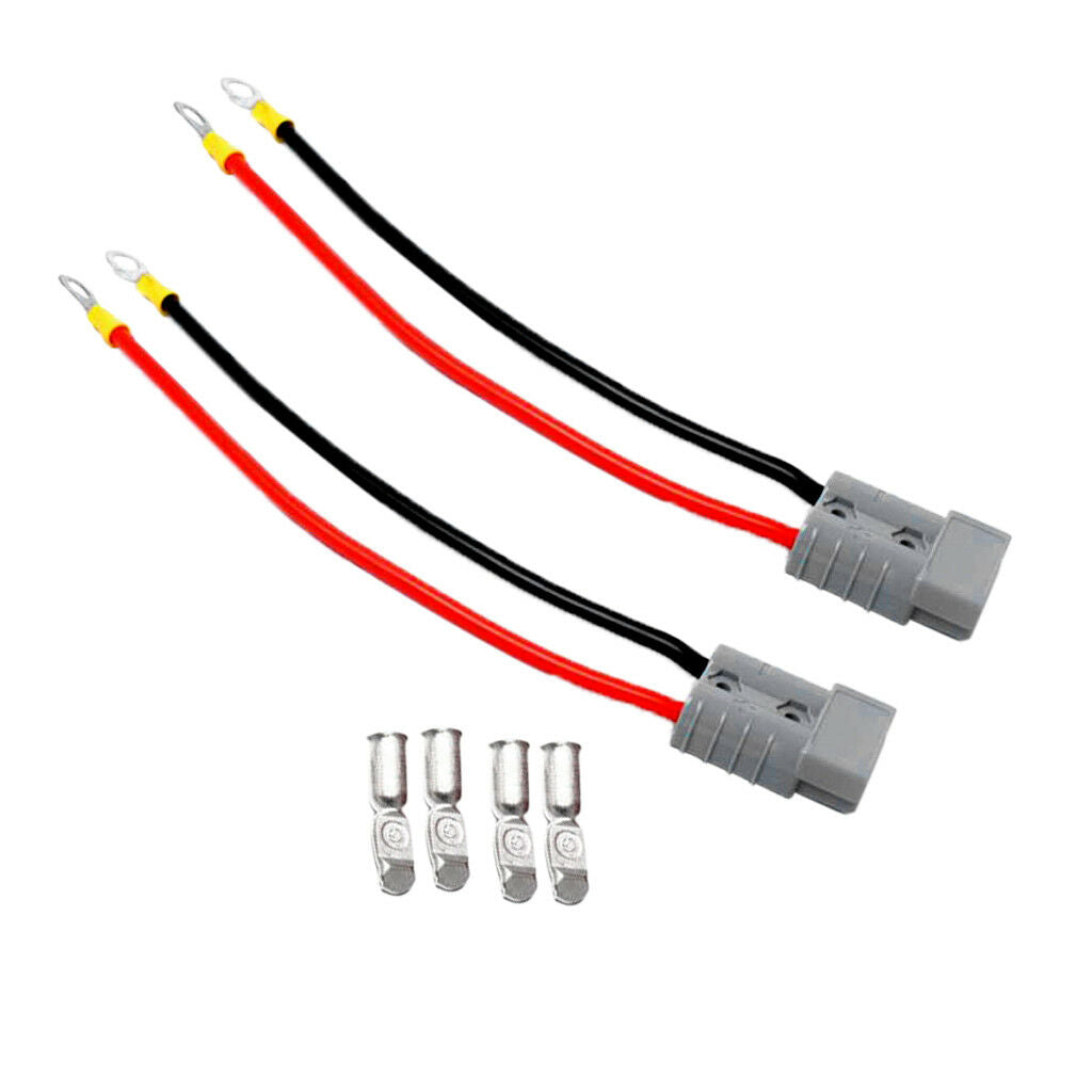 2Pcs 50A Battery Quick Plug Disconnect Connector Kit Grey for Winch Trailer