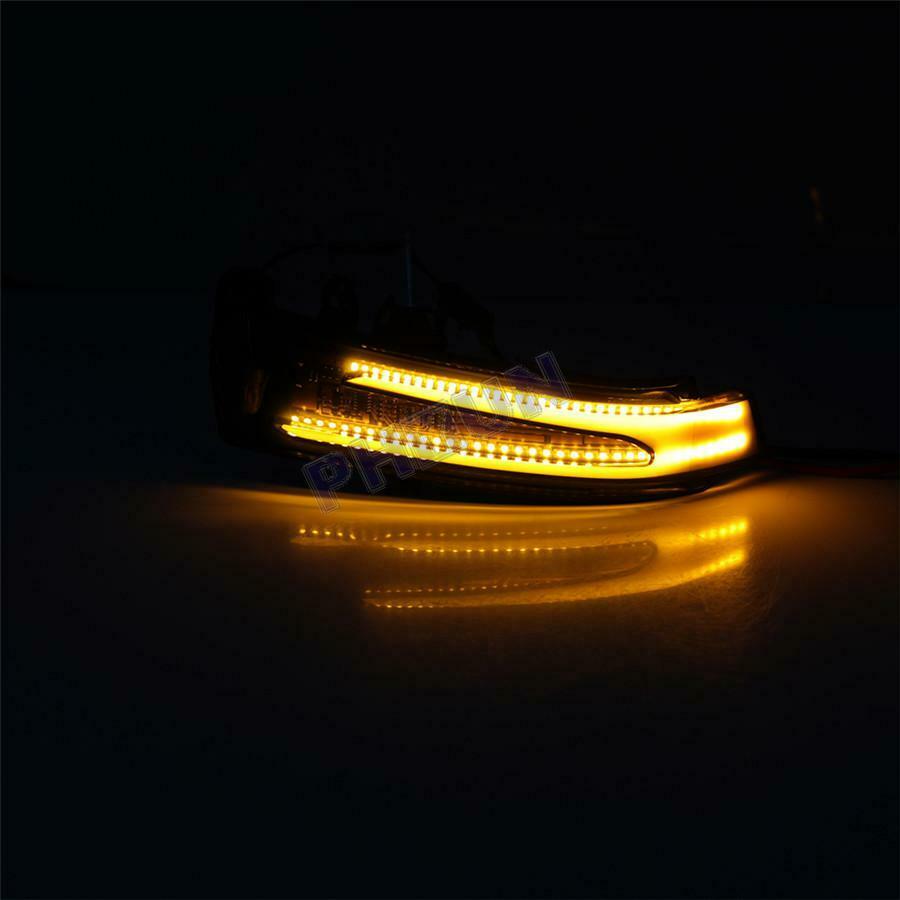 2x LED Rearview Mirror Turn Signals Light For Mercedes Benz W204 CLA A B C E GLA