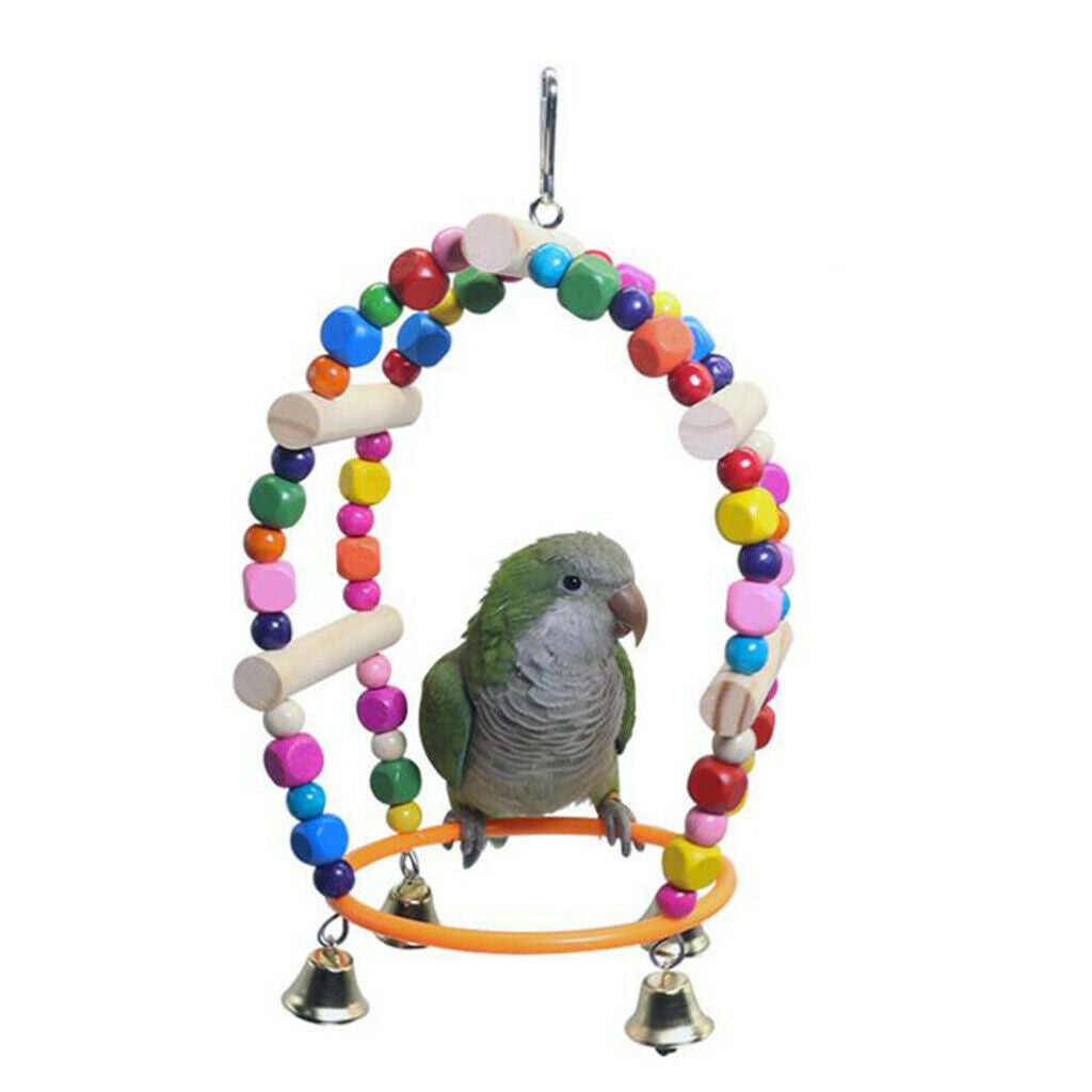 Chew Toys Birds With Hanging Bells Parrot Toys Cage Climbing