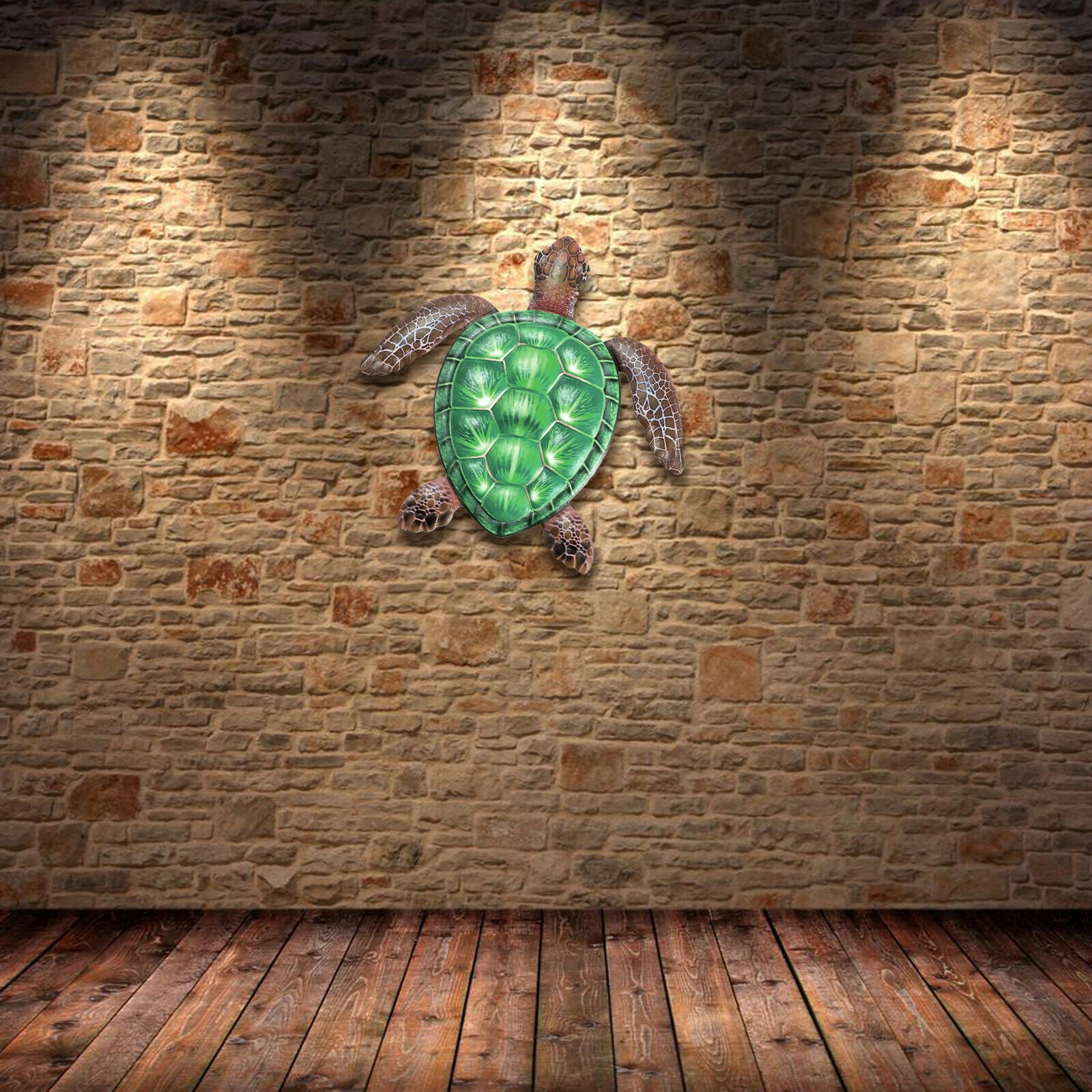 2Pcs Iron Art Sea Turtle Metal Wall Hanging Animal Ornament for Home Bedroom