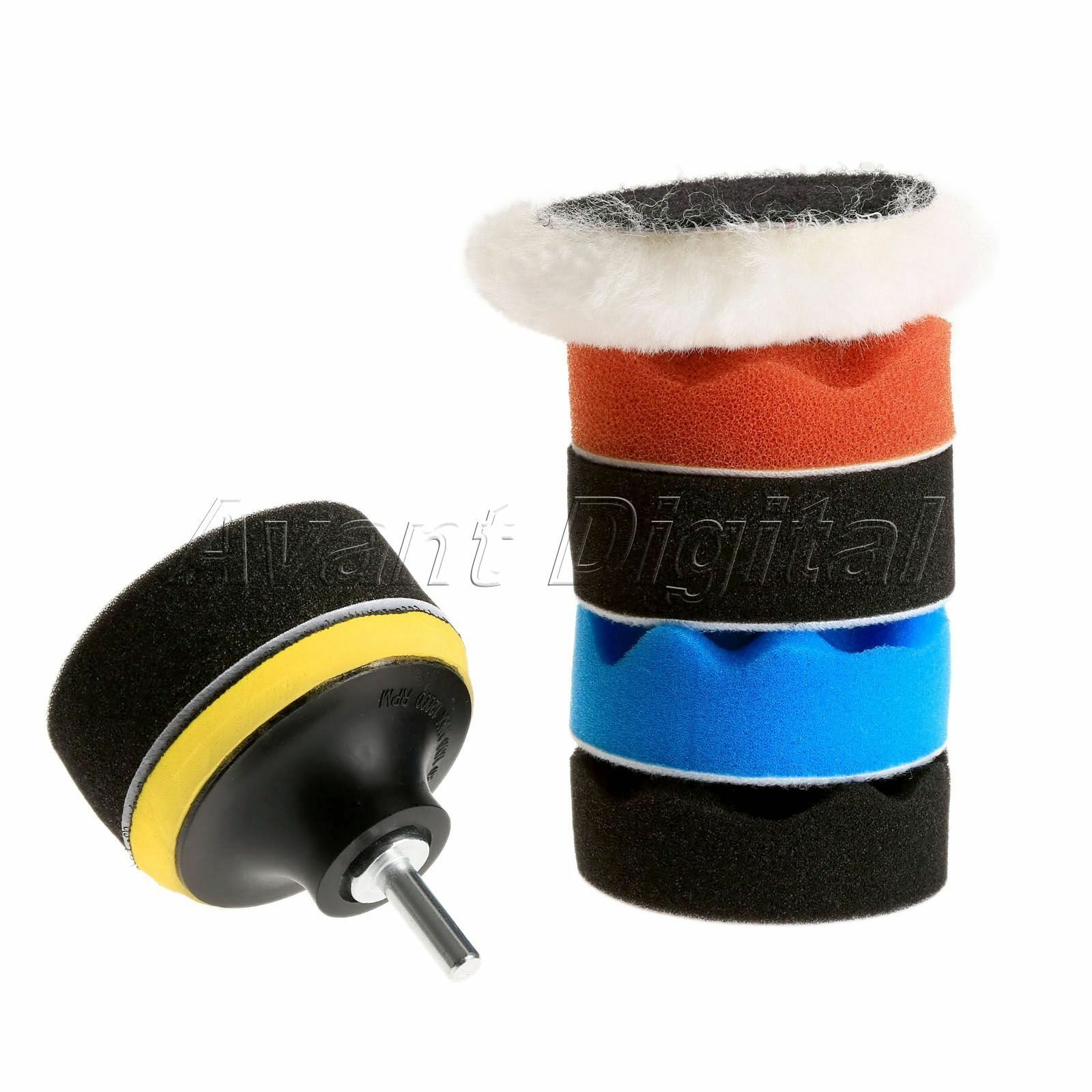8* 80mm Sponge Polishing Waxing Buffing Pads Kit Compound Polish Auto Car 3" M10