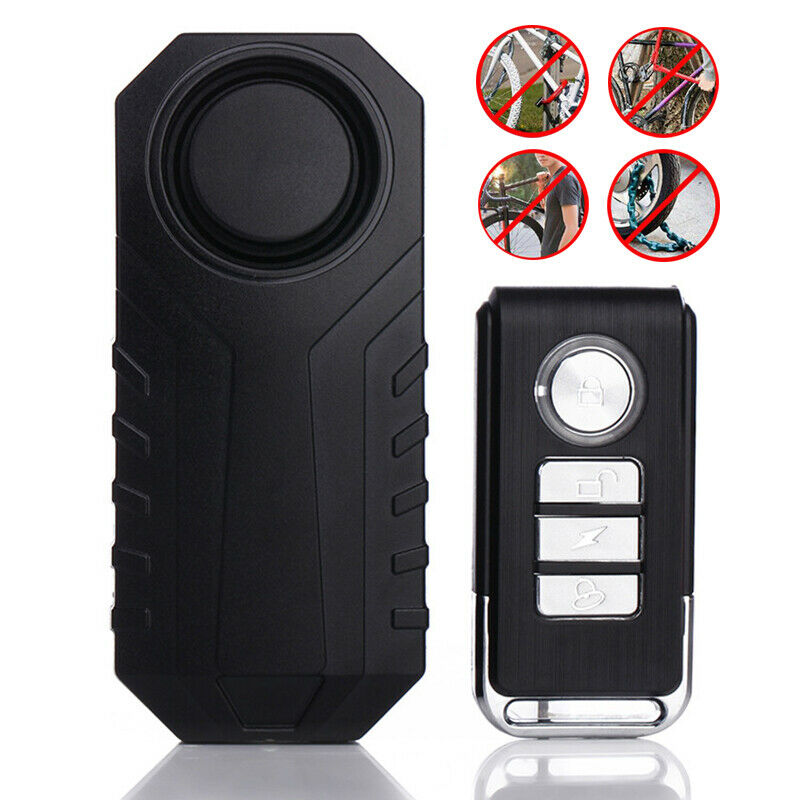 113dB Wireless Bicycle Anti-theft Alarm Waterproof Remote Control Alarm Se Lt
