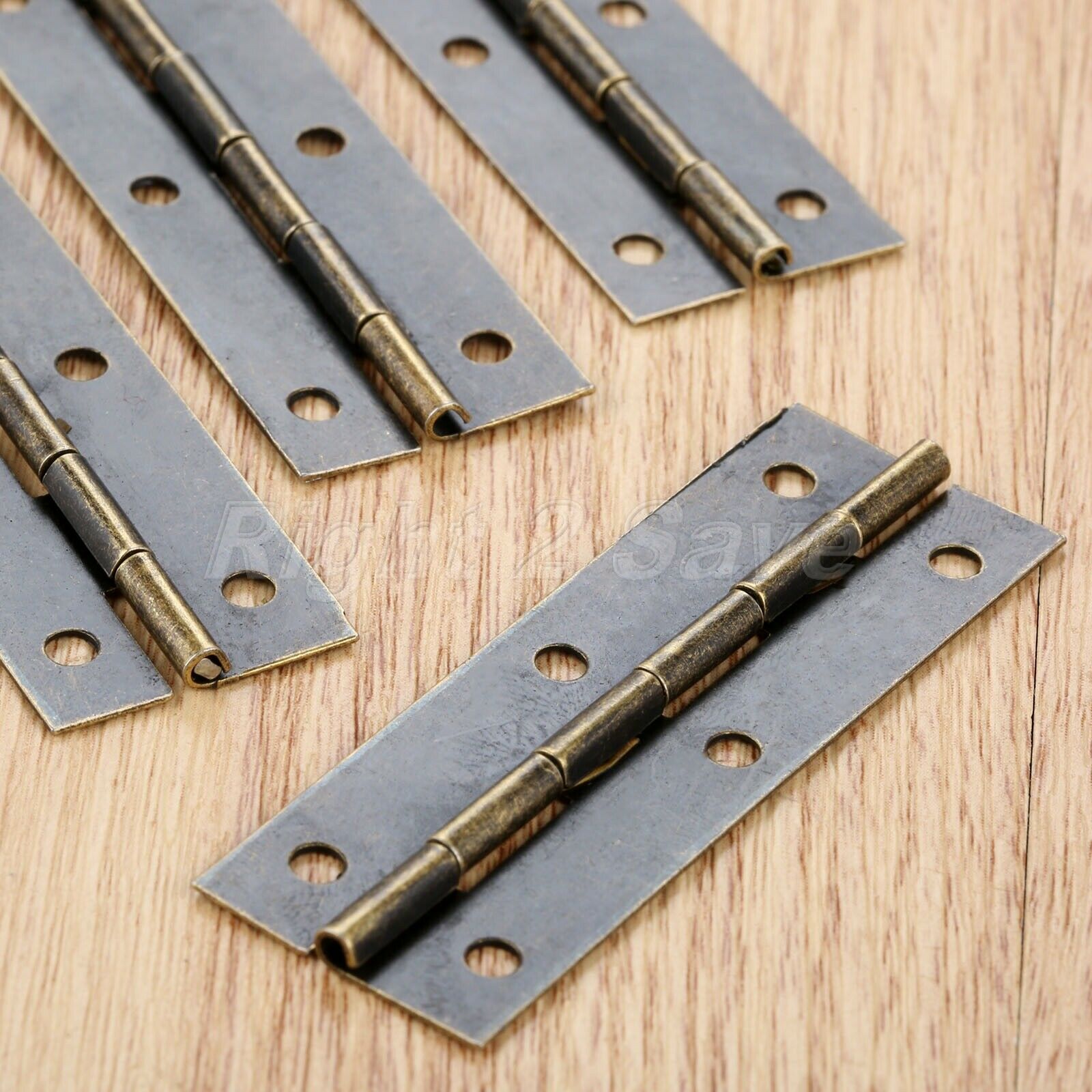 60*20mm Retro Cabinet Hinges Wardrobe Jewelry Box Furniture Door Hinges w/ Screw
