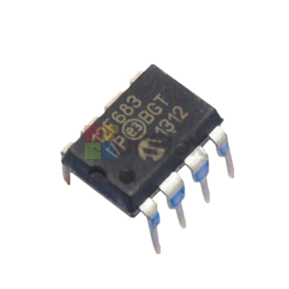 10PCS PIC12F683-I/P PIC12F683 12F683 DIP-8 Microcontroller Chip IC
