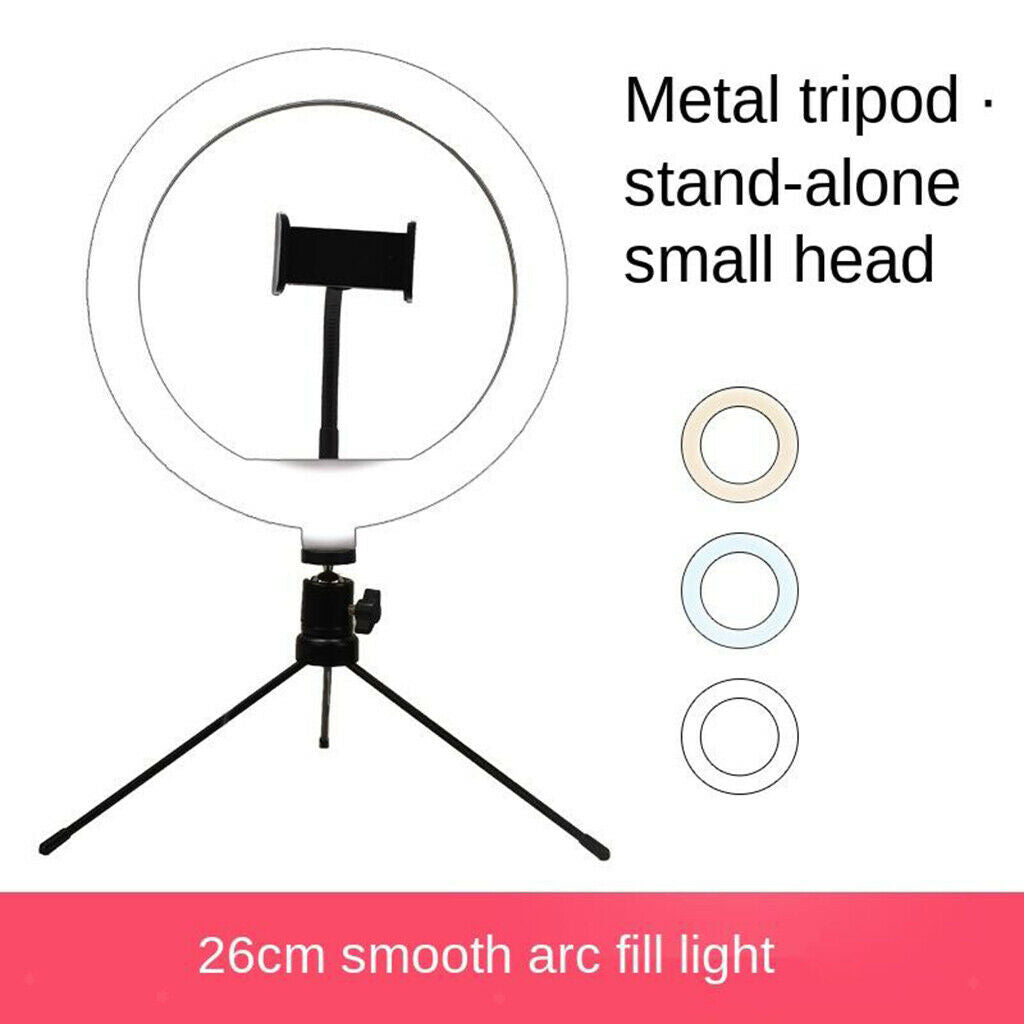 10'' Ring Dimming Light Modes Dimmable Make-up Portable Ring Light USB Makeup