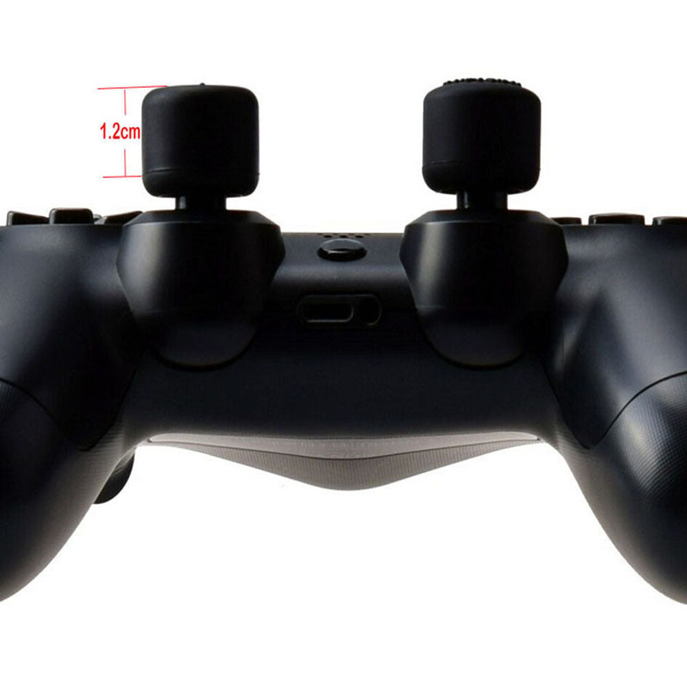 8X Black Silicone Thumb Stick Grip Cover Caps For PS4 Game Analog Controllerã€ Lt