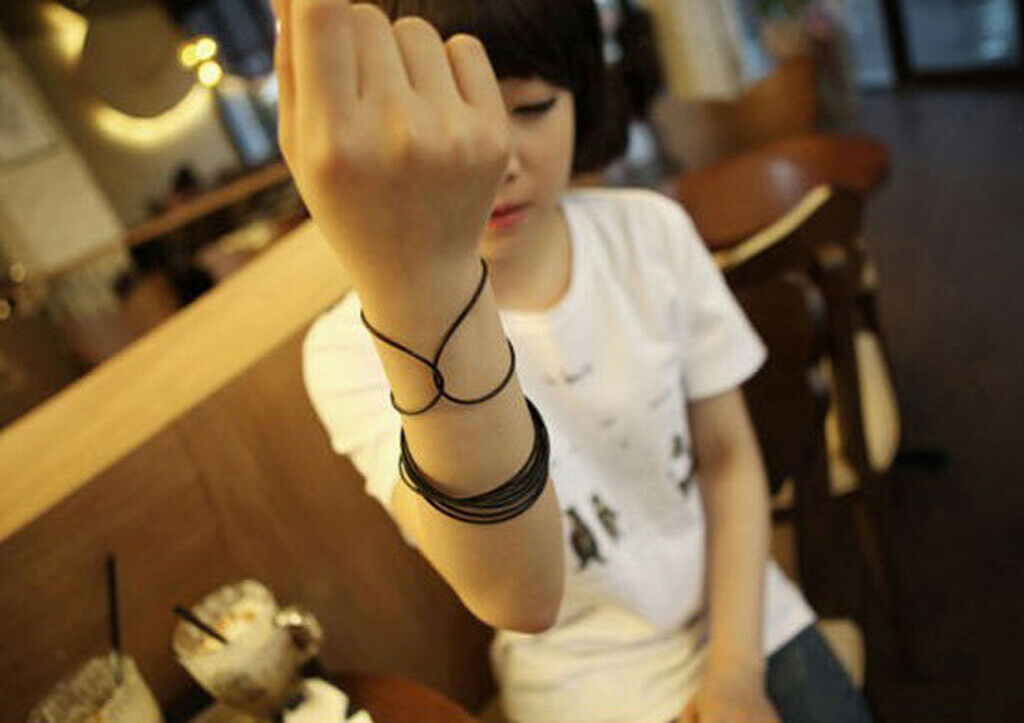 40pcs Fashion Silicone Elastic Rubber Band Bracelet Wristband Bangles Hair Ties