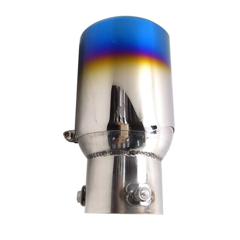 63mm Dia. Car Exhaust Pipe Tail Throat Muffler Stainless Steel Tip Roasted Blue