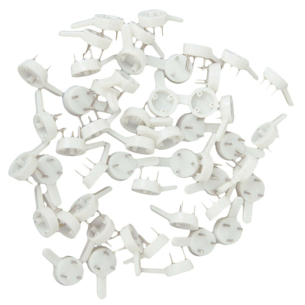 Approx. 50pcs Picture Photos Frame Wall Hanging Hooks 25mm White