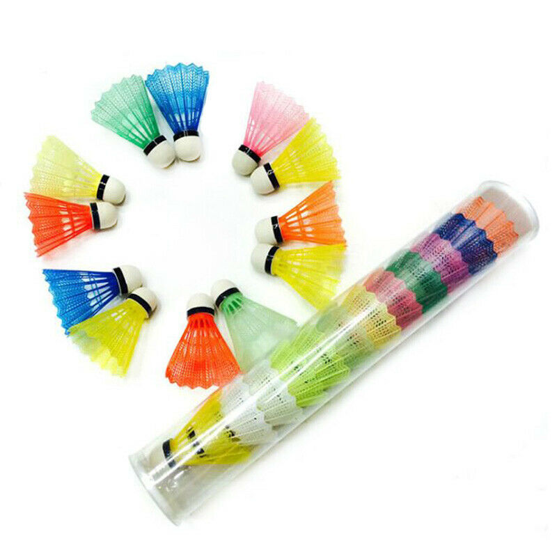 12 Pieces Badminton Balls Colorful Portable Shuttlecocks Supplies High Qu.l8