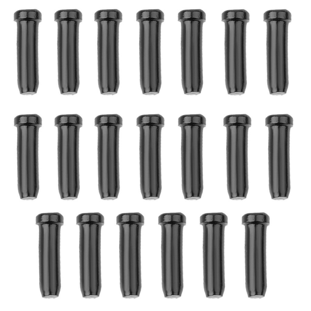 Pack of 20 Mountain Bike Brake Derailleur Shifter Cable End  Crimp Black