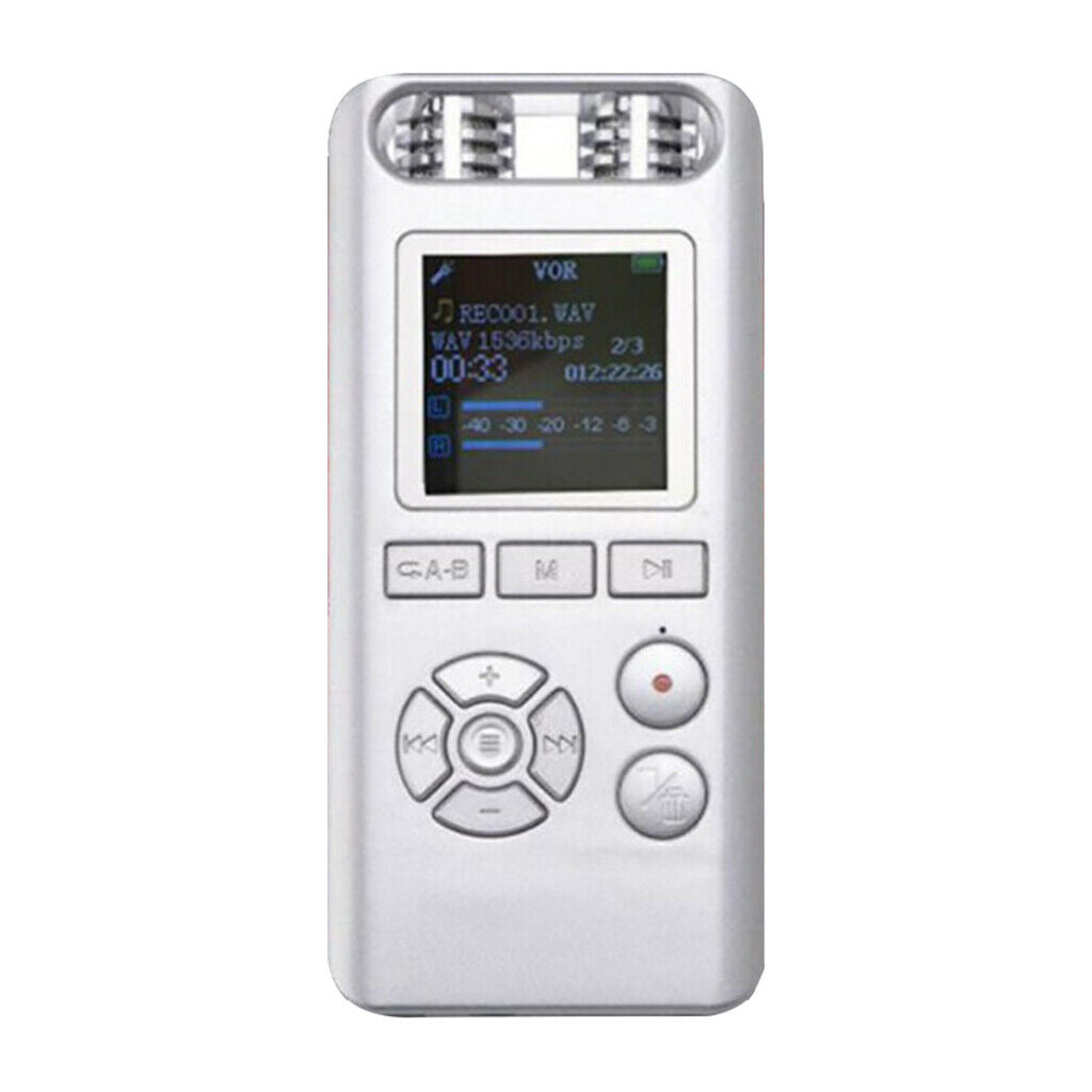 Digital Sound Voice Recorder 8GB Rechargeable Dictaphone MP3 Player Record