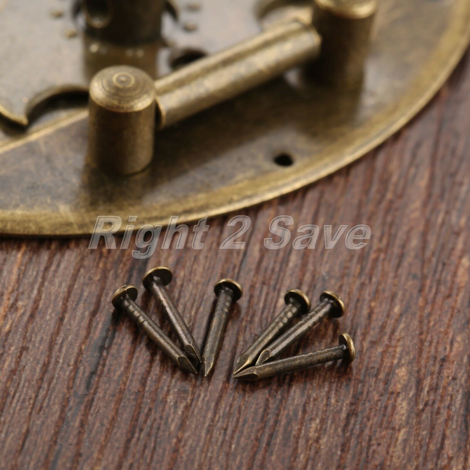 Retro Round Wooden Case Chest Jewelry Box Latch Hasp Lock Clasp Latches Hardware