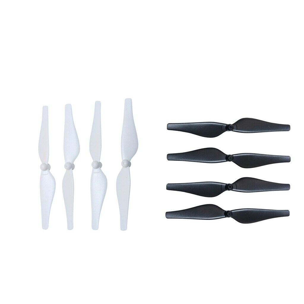 4 Pairs Durable Propeller Props for DJI TELLO Drone Spare Parts, White+Black