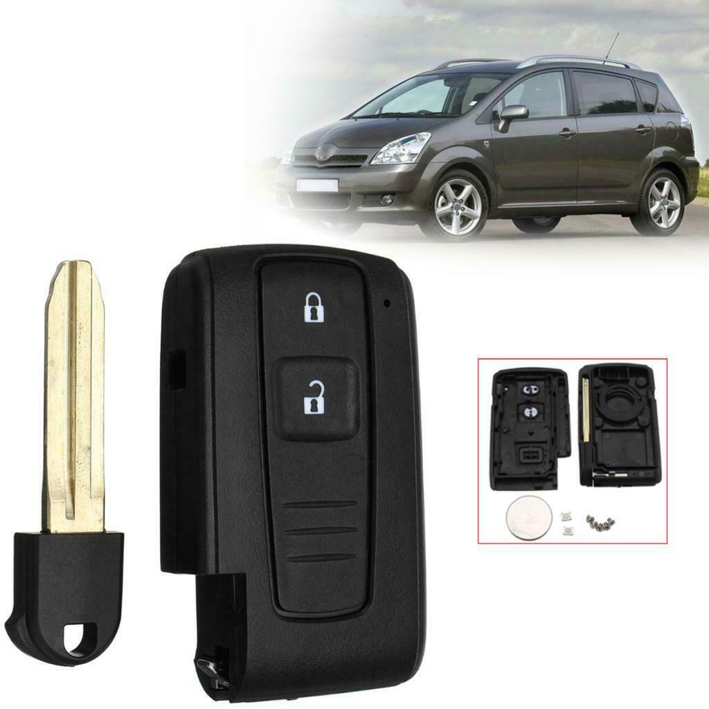 Black 2 Buttons Remote Car Key Fob Cover Case For  Corolla Verso Prius