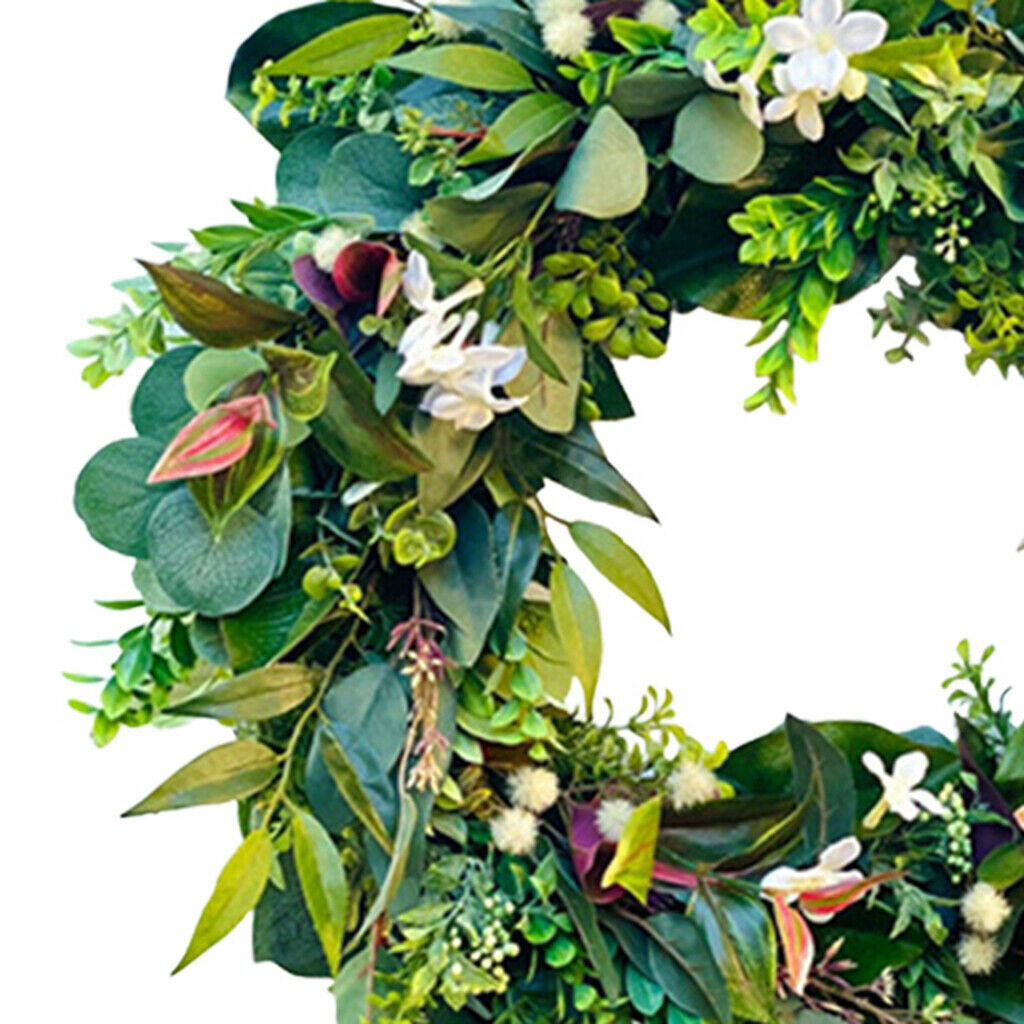 Eucalyptus Wreath Front Door Window Garland Party Christmas Decor Photo Prop